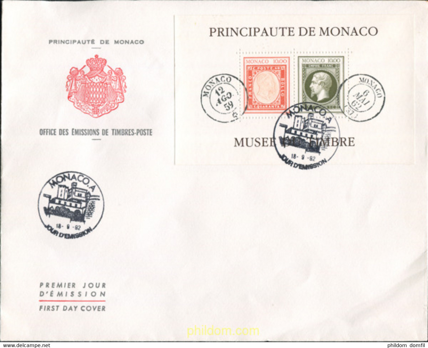 408942 MNH MONACO 1992 CREACION DEL MUSEO POSTAL - Altri & Non Classificati