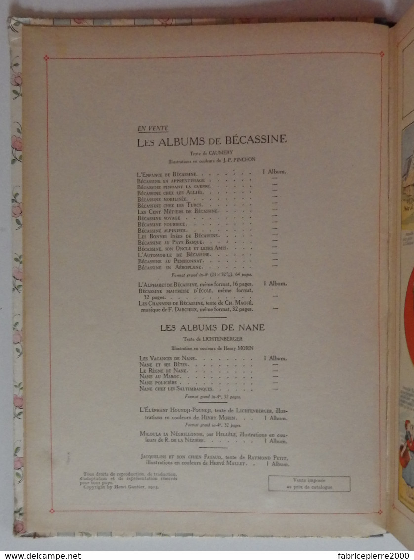 L'ENFANCE DE BECASSINE 1931 Gautier-Languereau Ill J. Pinchon Caumery TBE - Bécassine