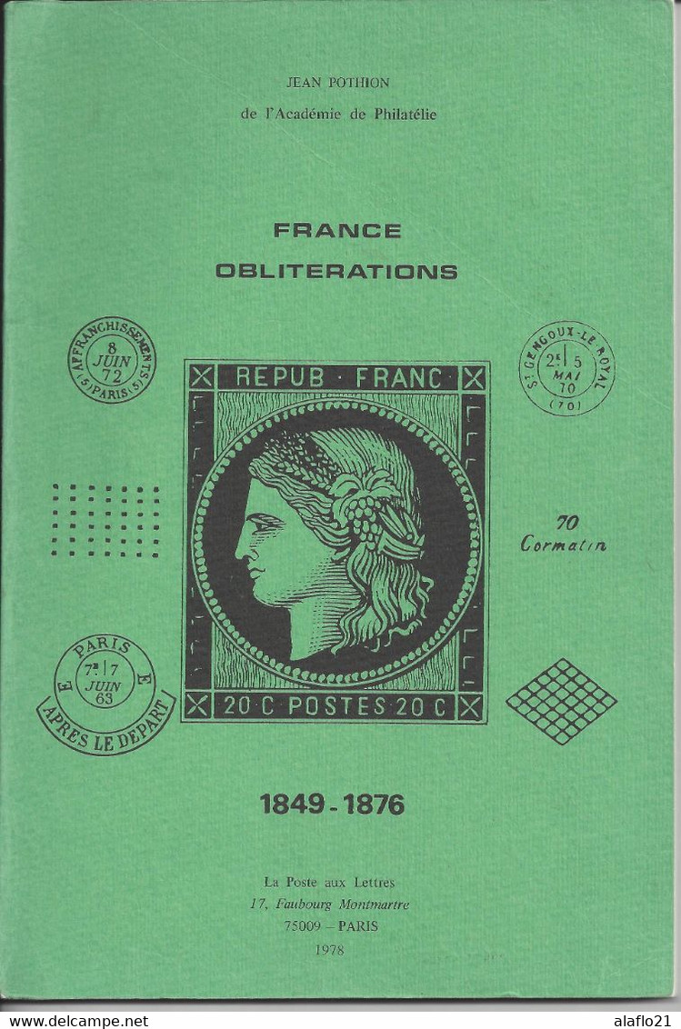 POTHION - CATALOGUE FRANCE OBLITERATIONS - 1849-1876 - Oblitérations