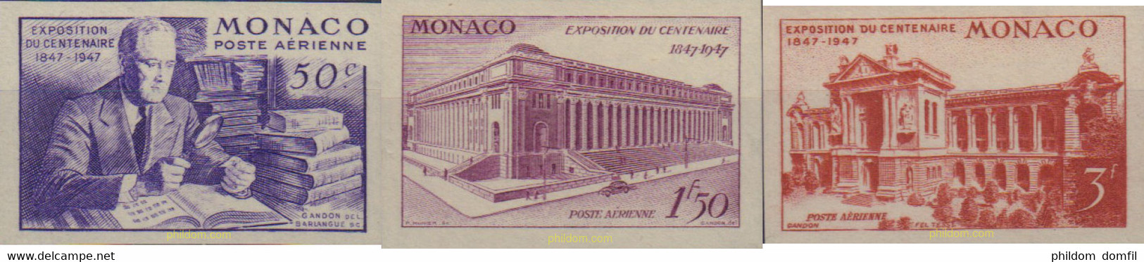 577430 MNH MONACO 1947 EXPOSICION DEL CENTENARIO DEL SELLO AMERICANO EN NUEVA YORK - Andere & Zonder Classificatie