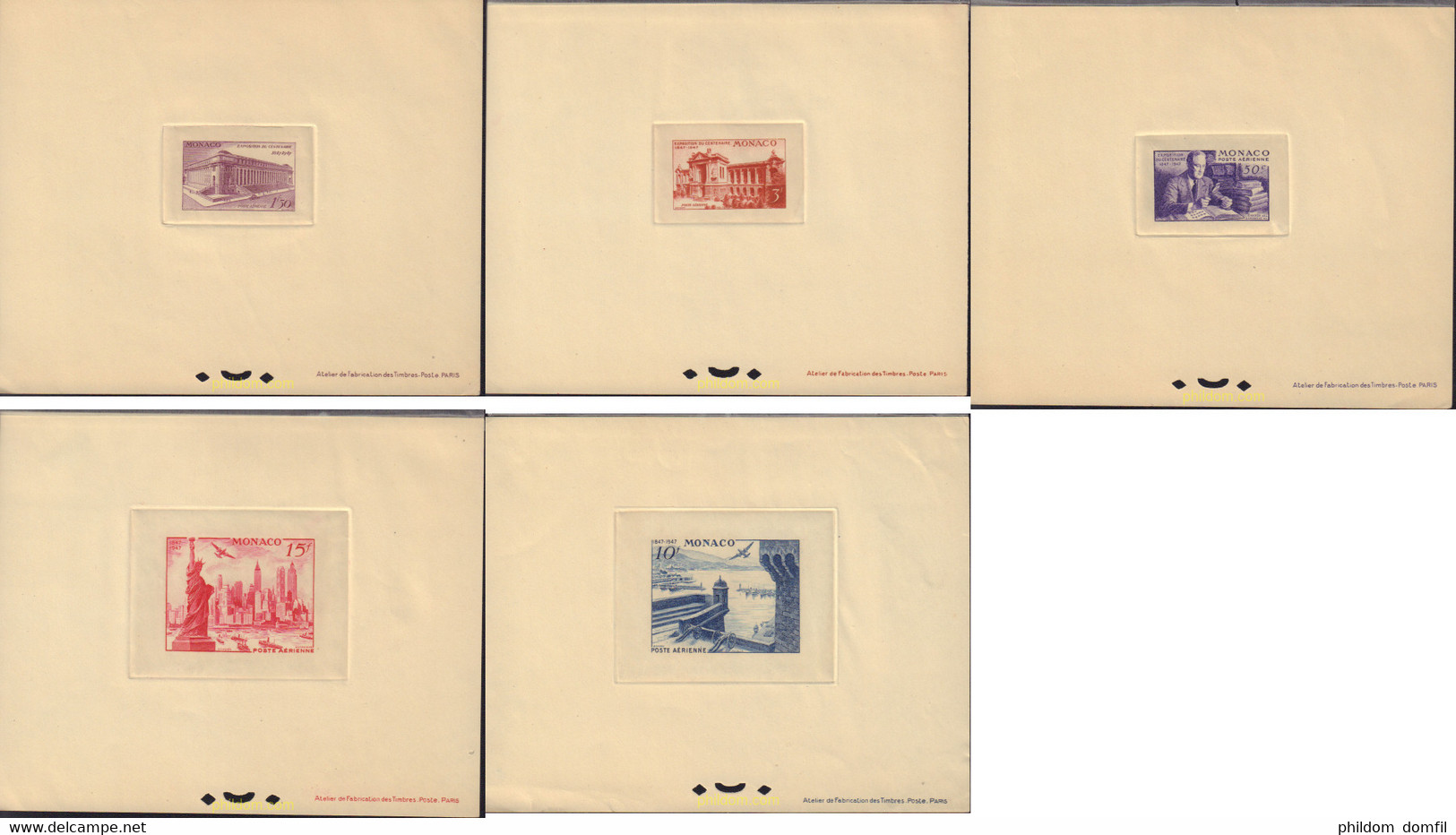 577432 MNH MONACO 1947 EXPOSICION DEL CENTENARIO DEL SELLO AMERICANO EN NUEVA YORK - Sonstige & Ohne Zuordnung