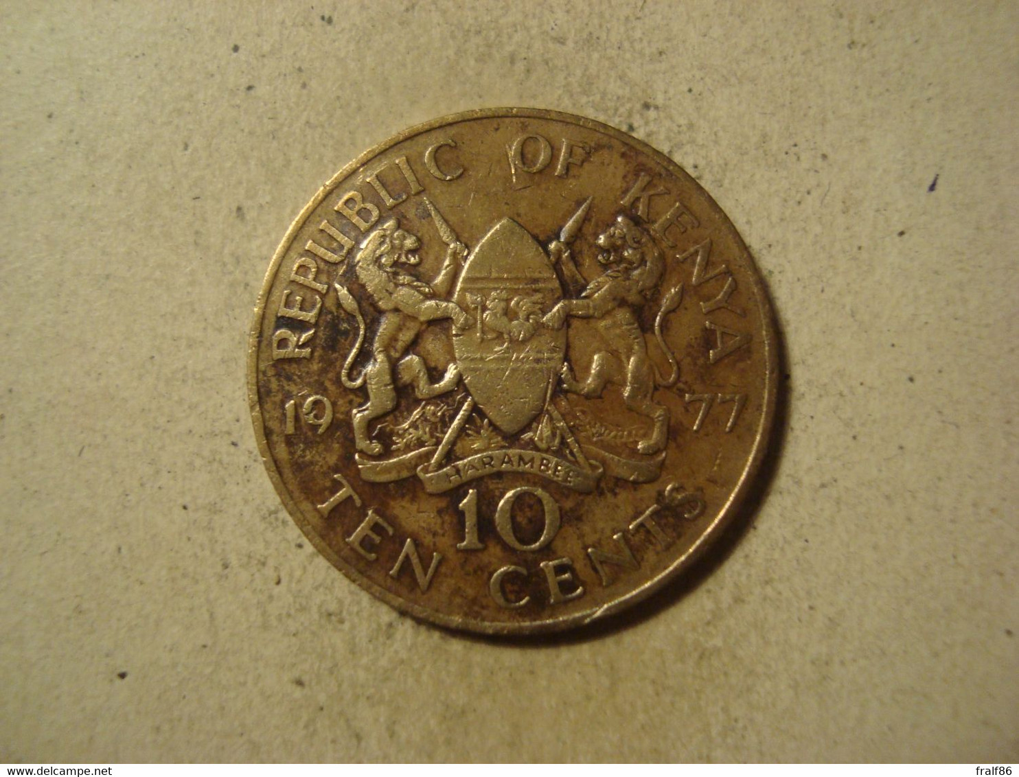 MONNAIE KENYA 10 CENTS 1977 - Kenya