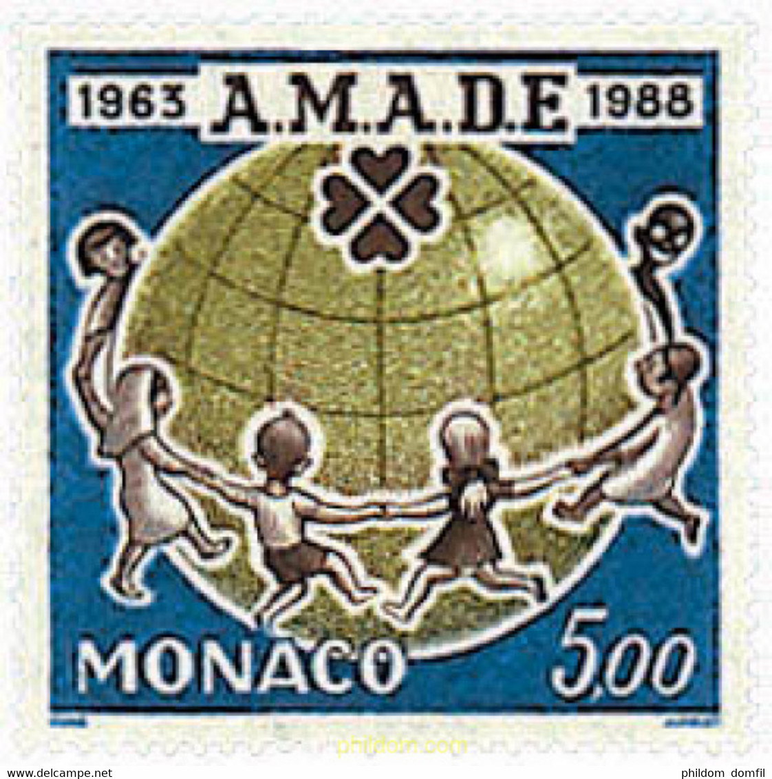 32476 MNH MONACO 1988 25 ANIVERSARIO DE LA ASOCIACION DE LOS AMIGOS DE LA INFANCIA - Otros & Sin Clasificación