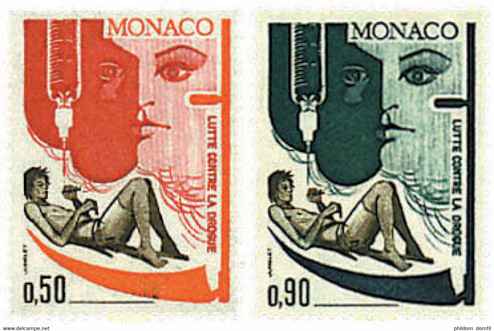 32412 MNH MONACO 1972 LUCHA CONTRA LA DROGA - Autres & Non Classés