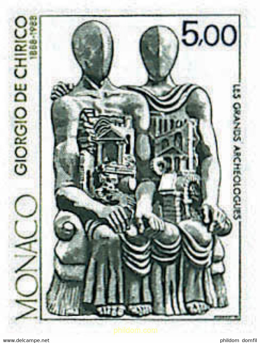 32470 MNH MONACO 1988 CENTENARIO DEL NACIMIENTO DE GIORGIO DE CHIRICO - Otros & Sin Clasificación