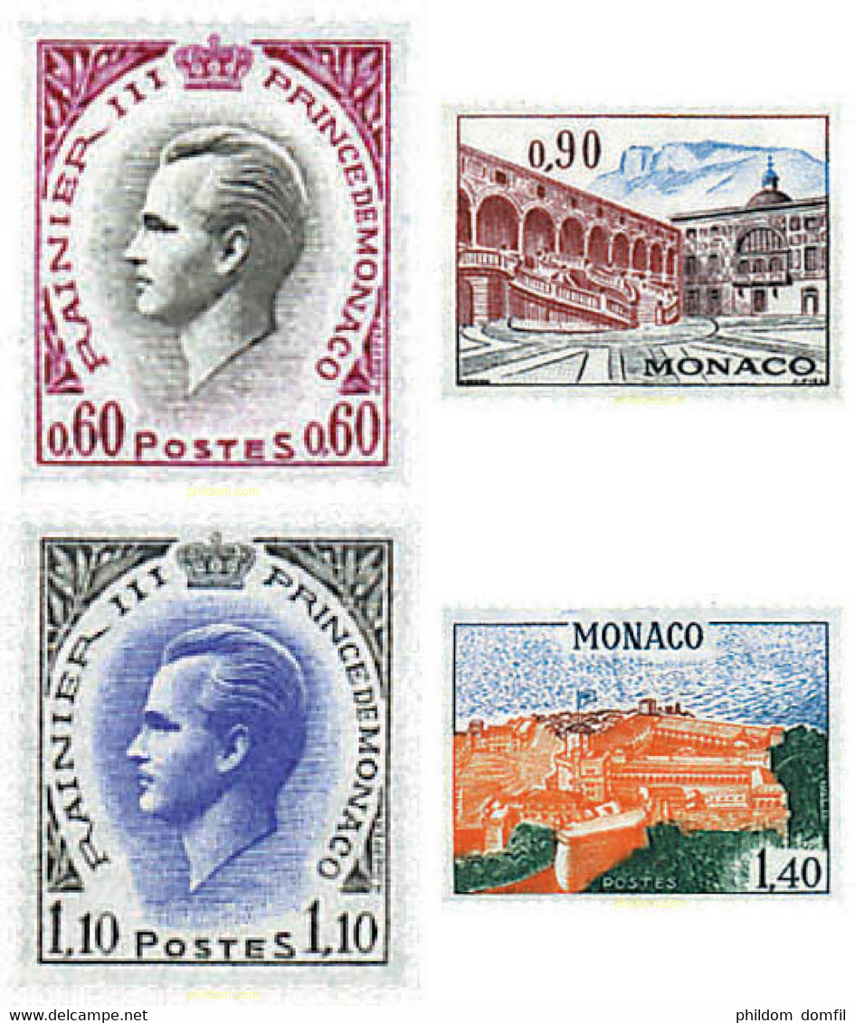 32408 MNH MONACO 1971 PRINCIPE RAINIERO III Y VISTAS DE MONACO - Other & Unclassified