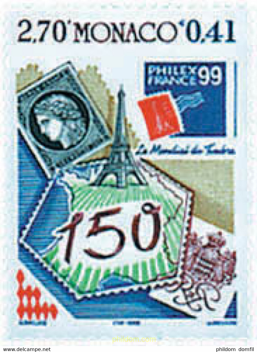 77501 MNH MONACO 1999 PHILEXFRANCE 99. EXPOSICION FILATELICA INTERNACIONAL - Andere & Zonder Classificatie