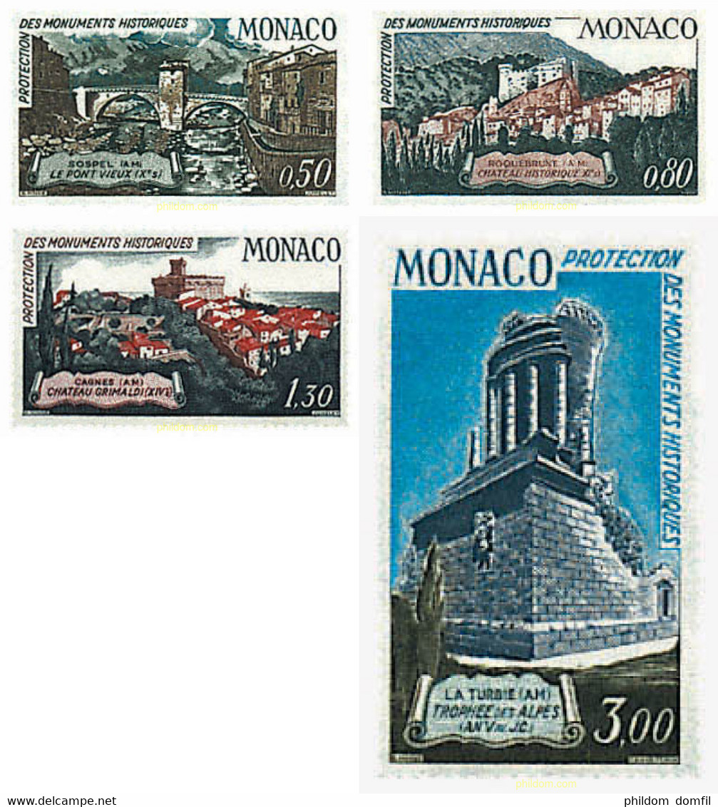 32409 MNH MONACO 1971 PROTECCION DE LOS MONUMENTOS HISTORICOS - Andere & Zonder Classificatie