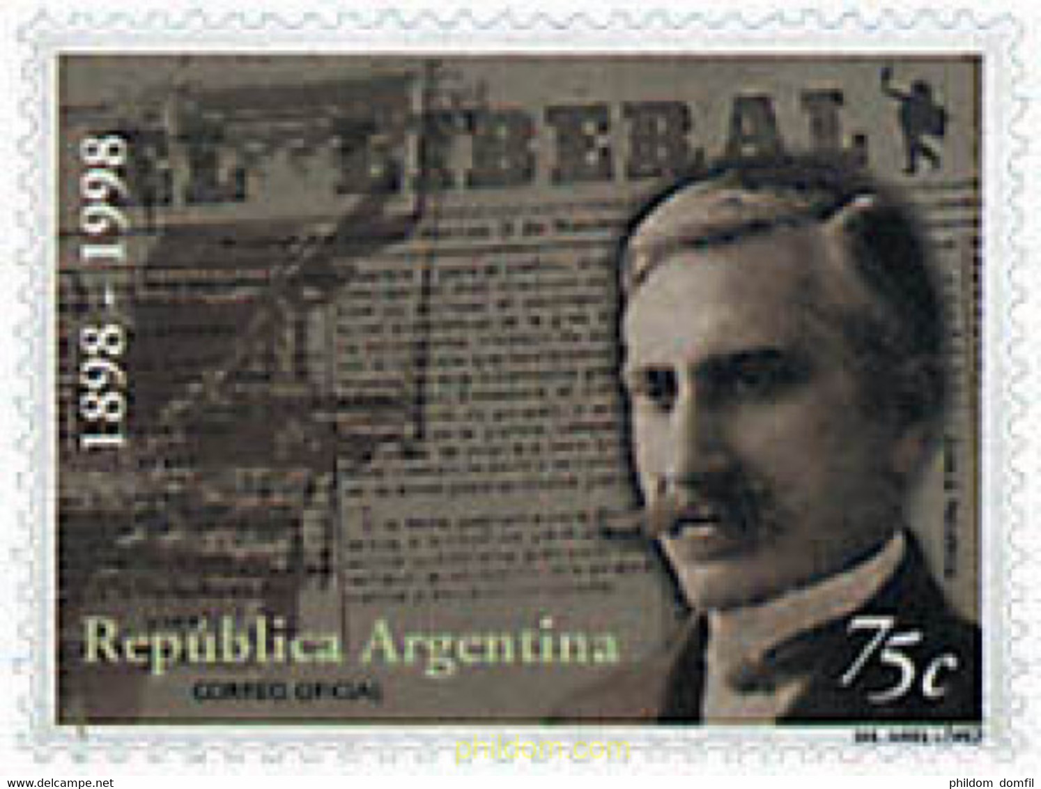 159394 MNH ARGENTINA 1998 CENTENARIO DEL DIARIO EL LIBERAL DE SANTIAGO DE ESTERO - Gebraucht