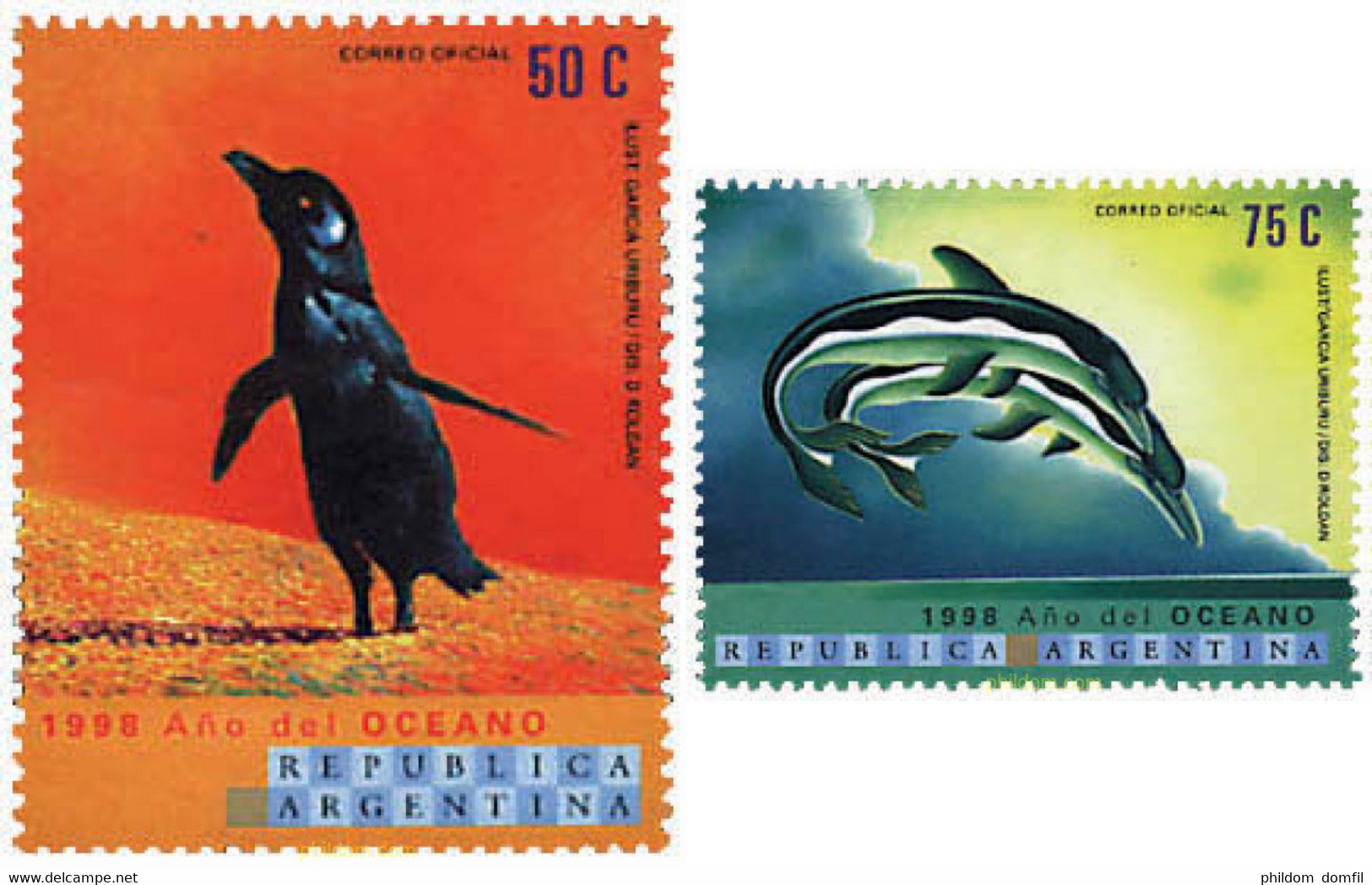 75806 MNH ARGENTINA 1999 AÑO INTERNACIONAL DE LOS OCEANOS - Gebraucht