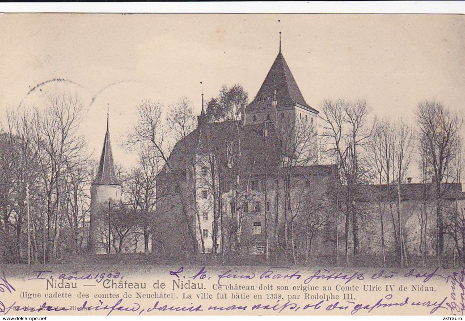 Cpa -sui- Nidau -- Chateau De ... -edi A. Maire N °89 - Nidau