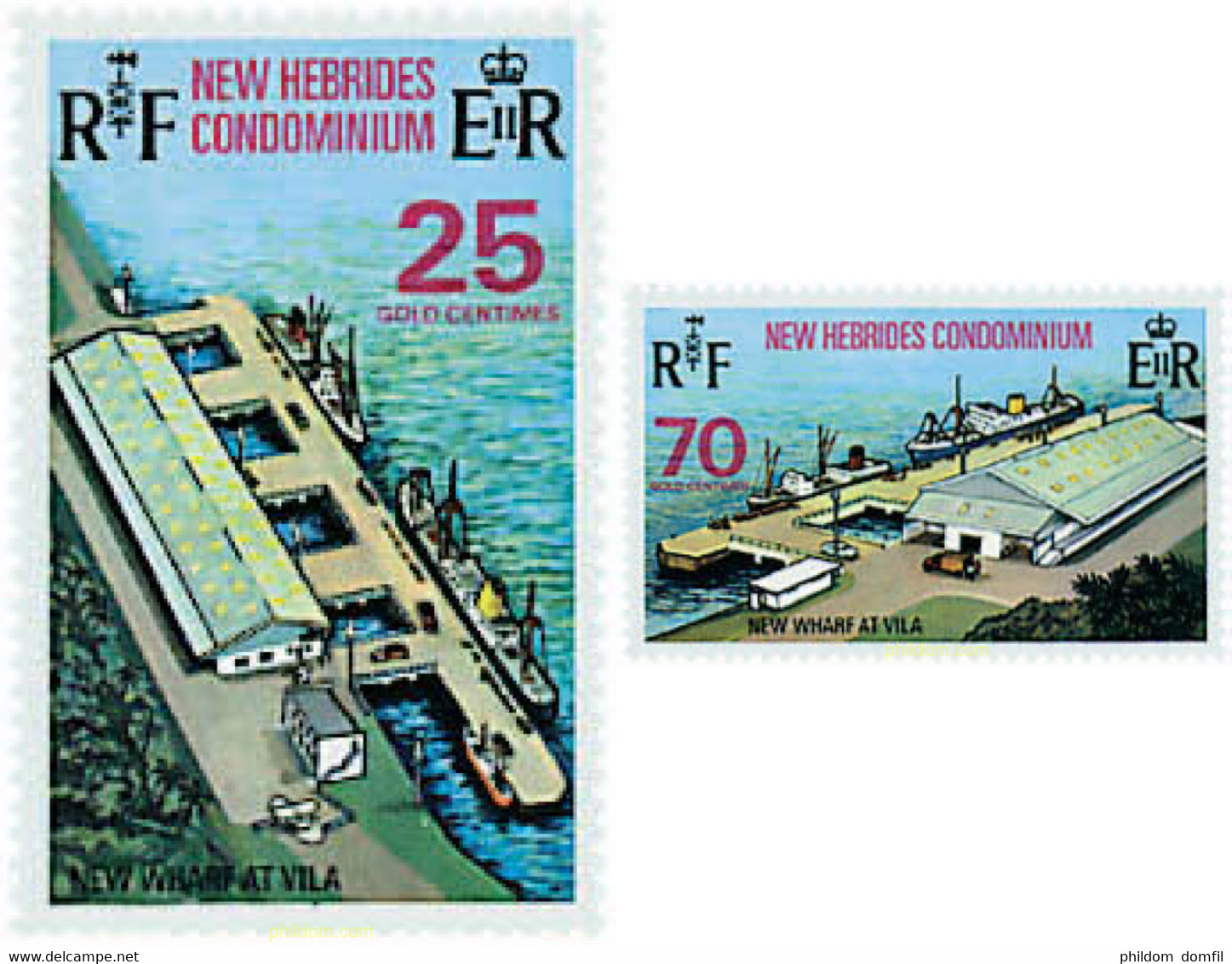 229758 MNH NUEVAS HEBRIDAS 1973 NUEVO MUELLE PUBLICO EN PORT-VILA - Lots & Serien