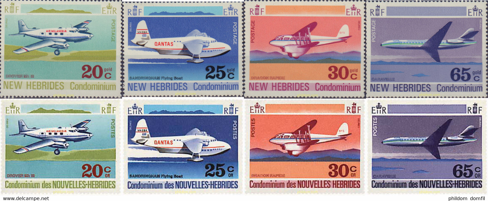 157013 MNH NUEVAS HEBRIDAS 1972 AVIACION - Collections, Lots & Séries