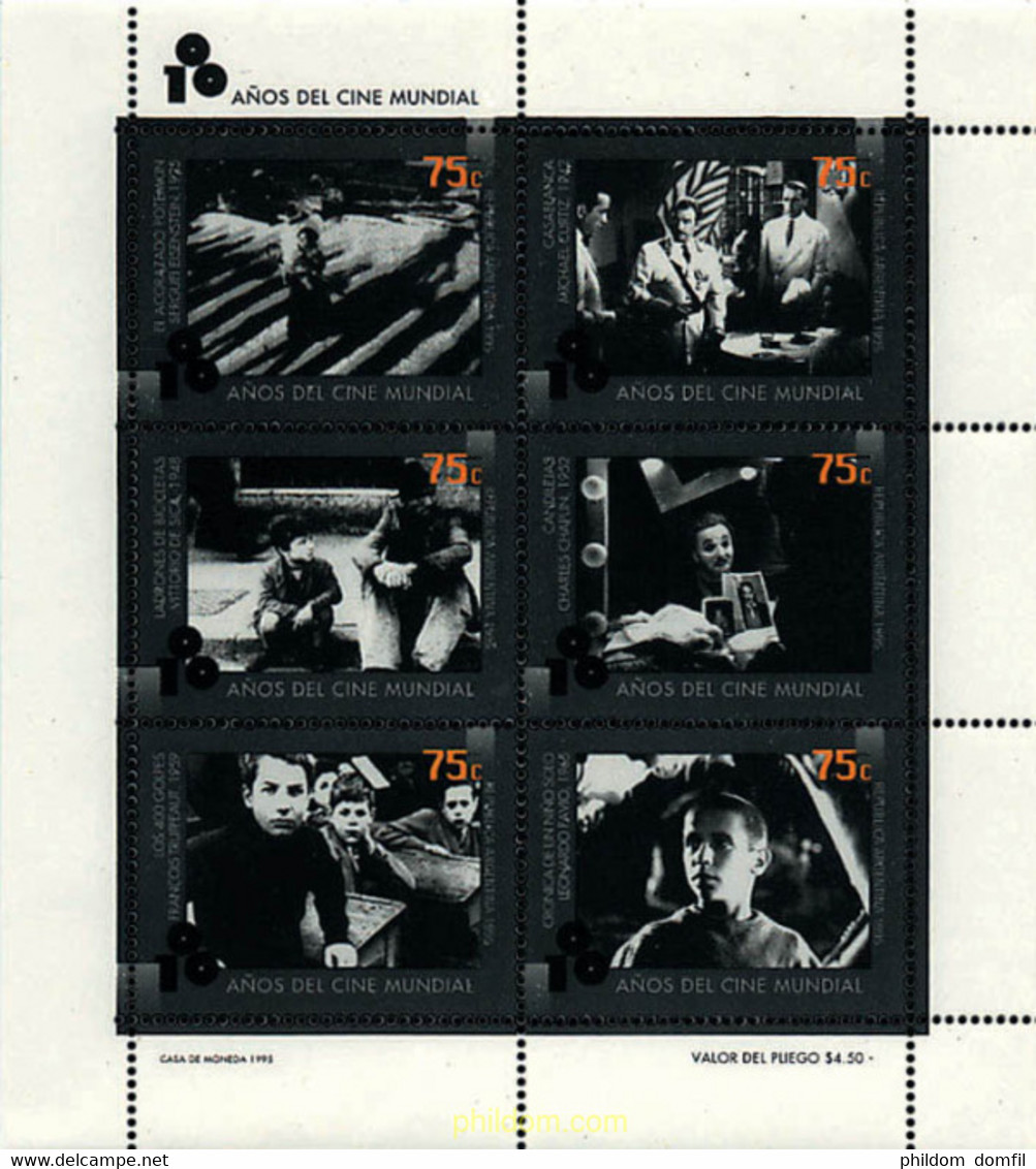 283703 MNH ARGENTINA 1995 100 ANIVERSARIO DEL CINE - Used Stamps