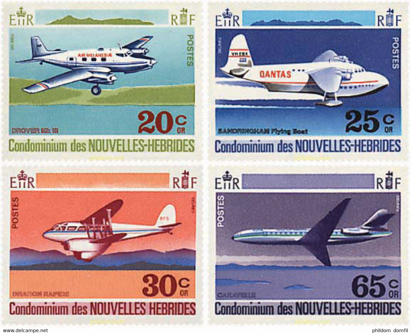 229759 MNH NUEVAS HEBRIDAS 1972 AVIACION - Collezioni & Lotti