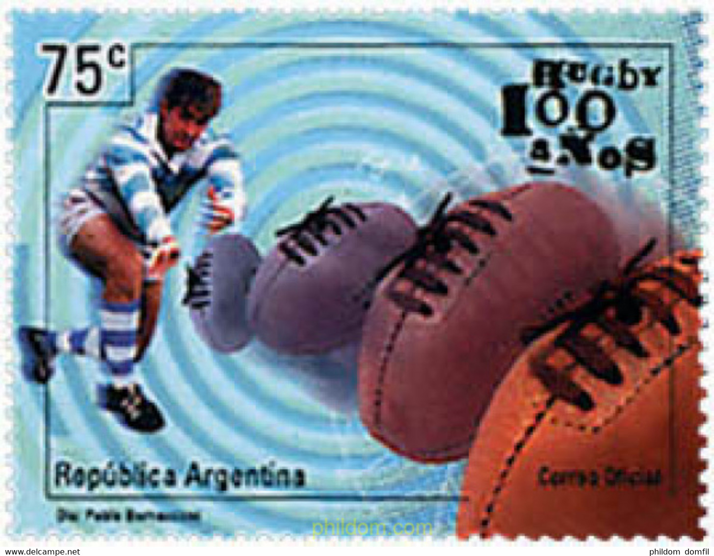 57024 MNH ARGENTINA 1999 50 ANIVERSARIO DEL RUGBY - Used Stamps