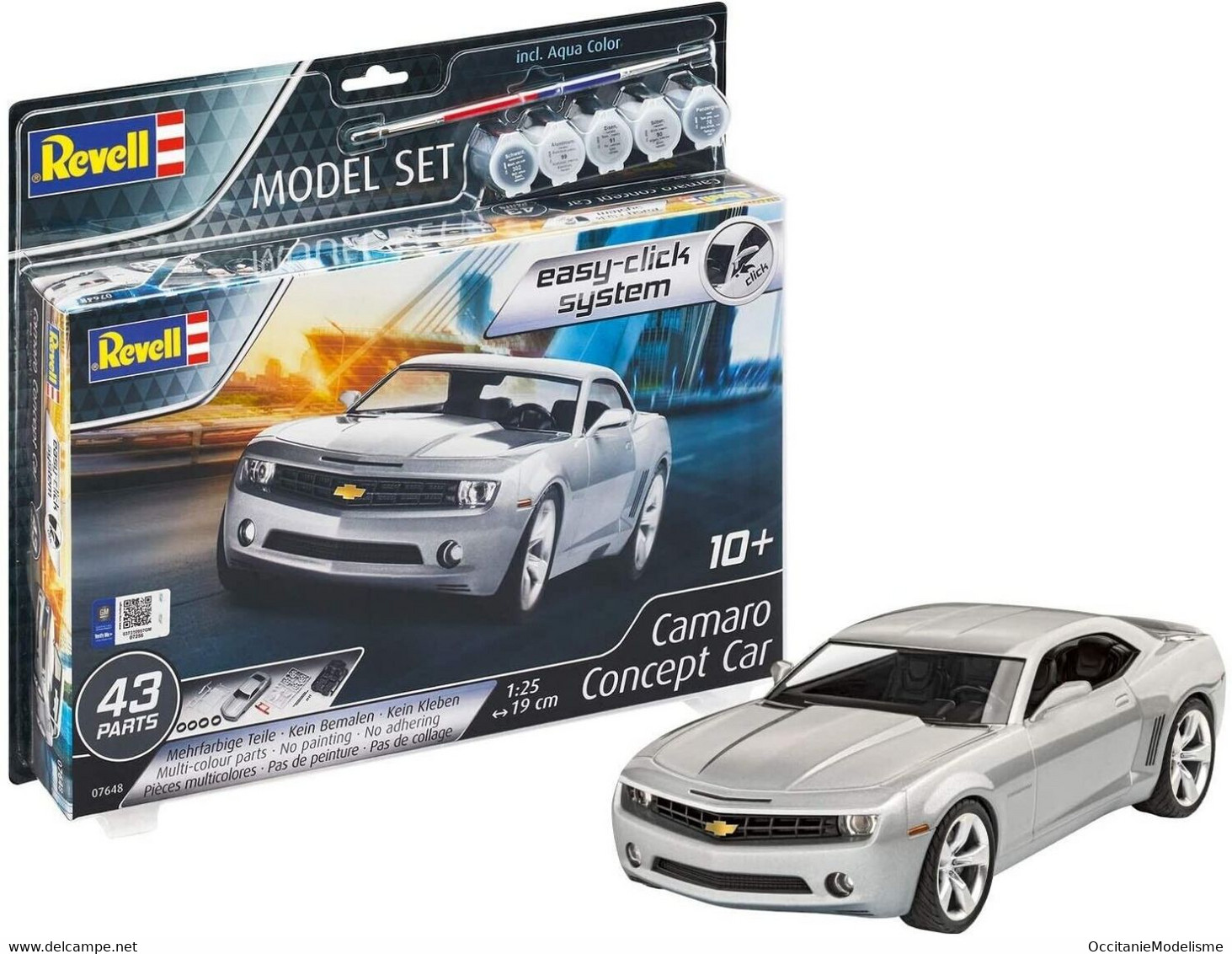 Revell - SET CHEVROLET CAMARO Concept Car + Peintures Maquette Kit Plastique 67648 Neuf NBO 1/25 - Cars