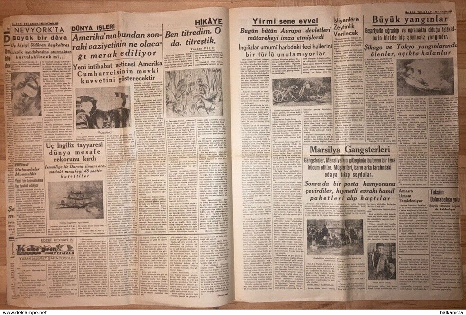 MUSTAFA KEMAL ATATURK FUNERAL - NEWSPAPER SON TELGRAF 12 November 1938 - Informaciones Generales