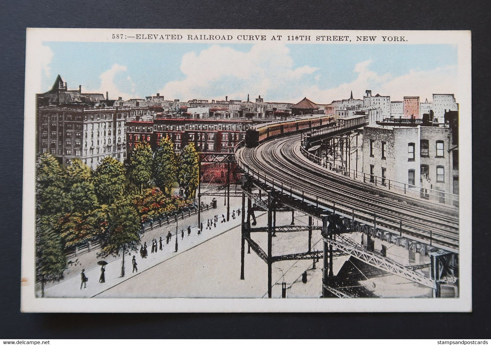 Etats-Unis Carte Postale  Chemin De Fer Surélevé New York Elevated Railway United States Postcard - Transports