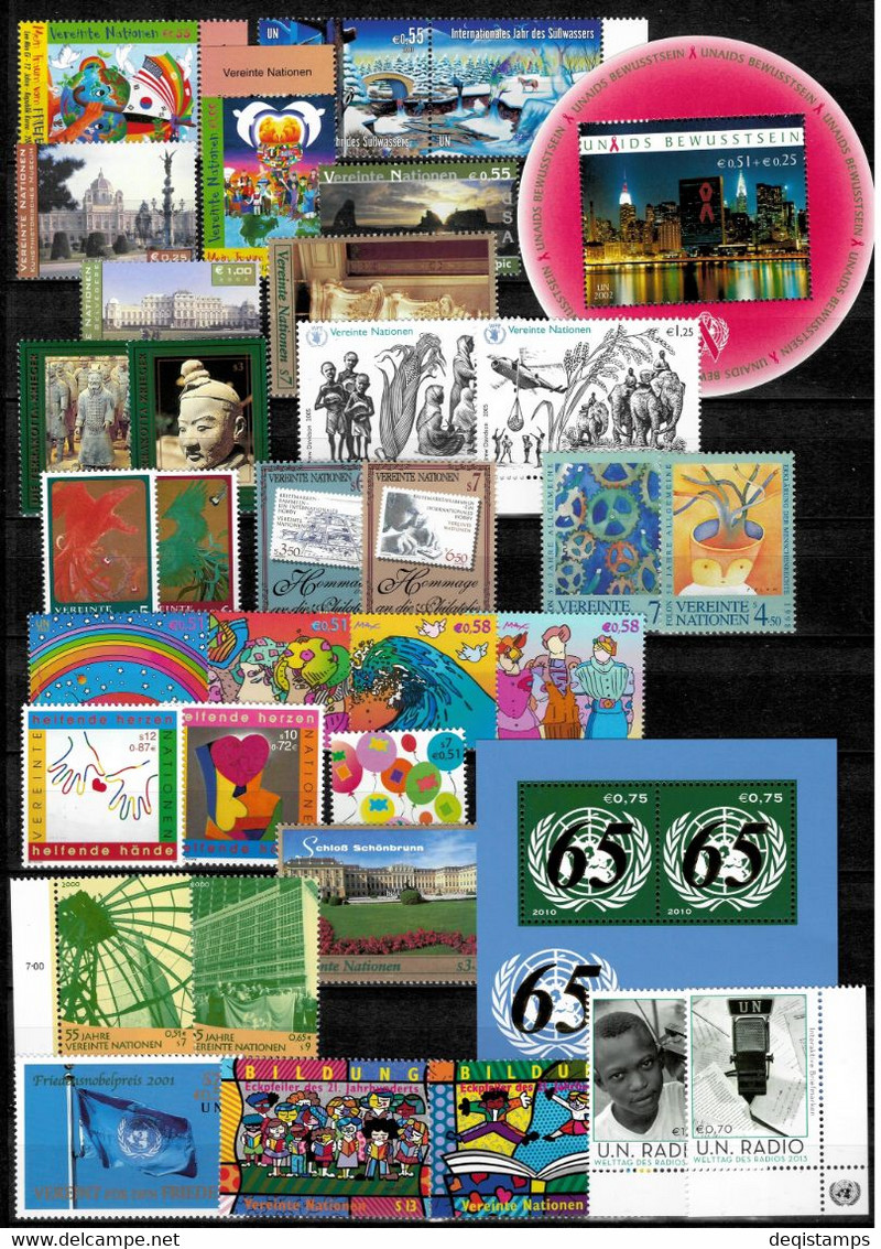 U.N. Geneva /Vienna 1990/2015 ☀ MNH** Collection / 5 Scans - Nuovi