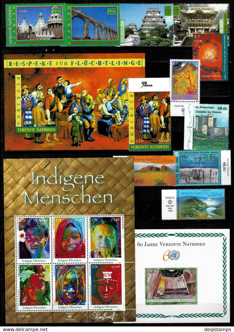 U.N. Geneva /Vienna 1990/2015 ☀ MNH** Collection / 5 Scans - Unused Stamps