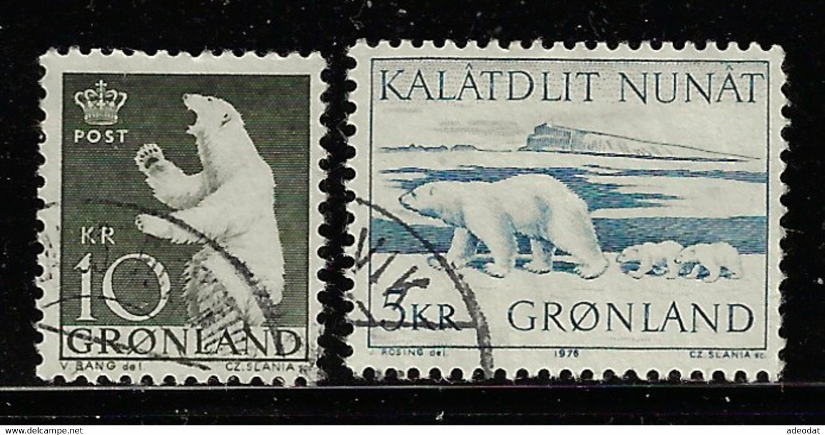 GREENLAND 1963-69 SCOTT 65,66,68,73 USED - Used Stamps
