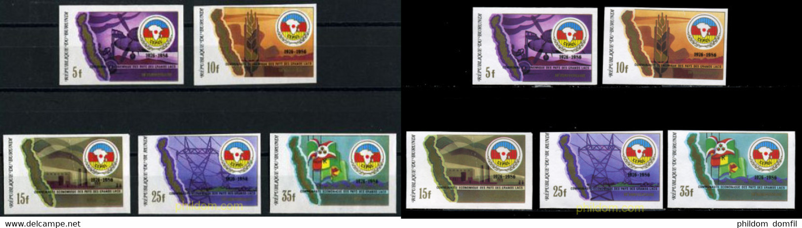 202723 MNH BURUNDI 1987 10 ANIVERSARIO DE LA CEPGL - Ungebraucht