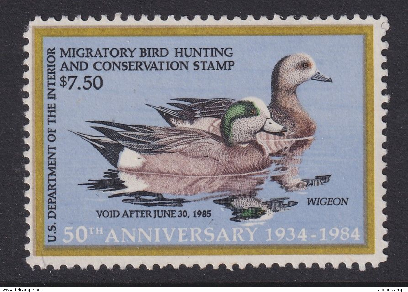 USA, Scott RW51, MNH (small Gum Skip) - Duck Stamps