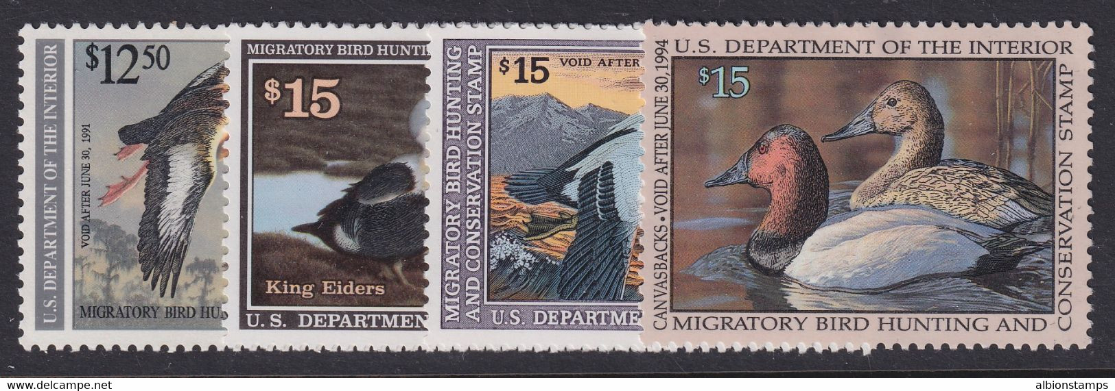 USA, Scott RW56-RW60, MHR - Duck Stamps