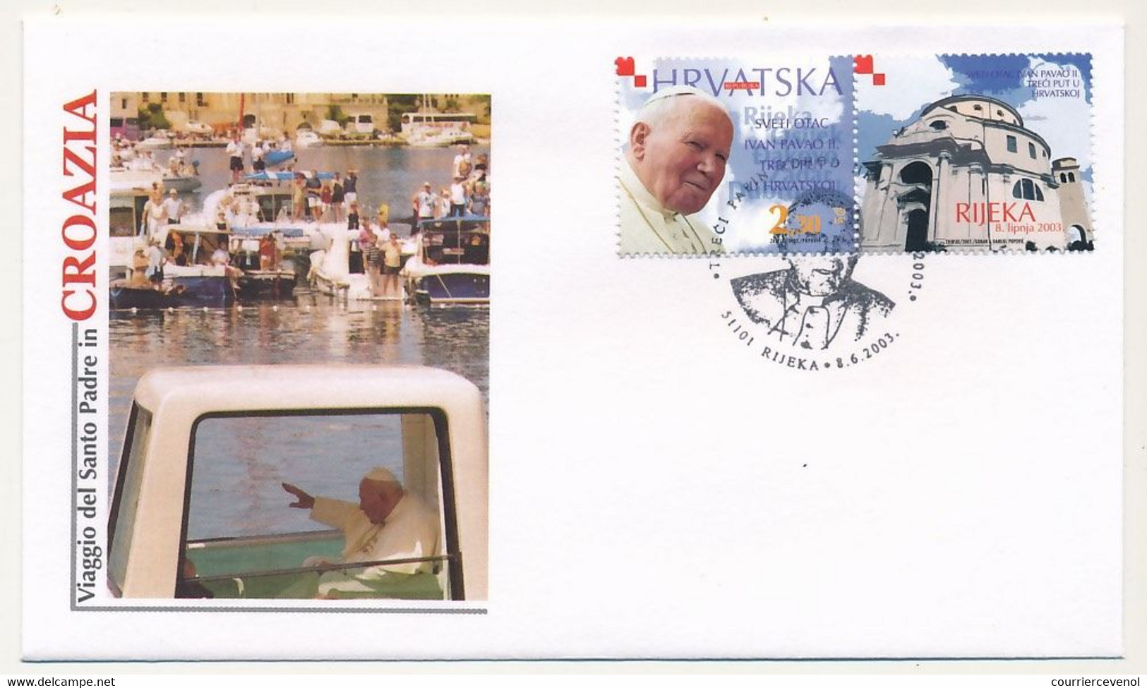 CROATIE - 12 Enveloppes Illustrées Pape Jean Paul II - Voyage En Croatie - 2003 - Croatie