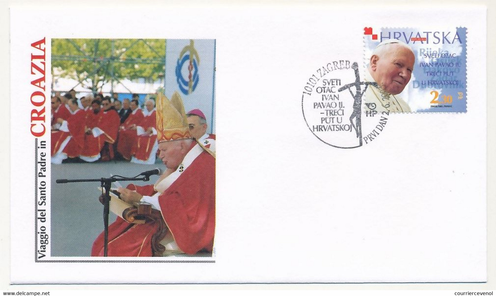 CROATIE - 12 Enveloppes Illustrées Pape Jean Paul II - Voyage En Croatie - 2003 - Croazia