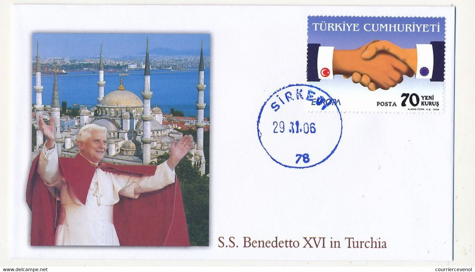 TURQUIE - 6 Enveloppes Illustrées - Voyage Du Pape Benoit XVI En Turquie - 28/11/2006 Au 1/12/2006 - Cartas & Documentos