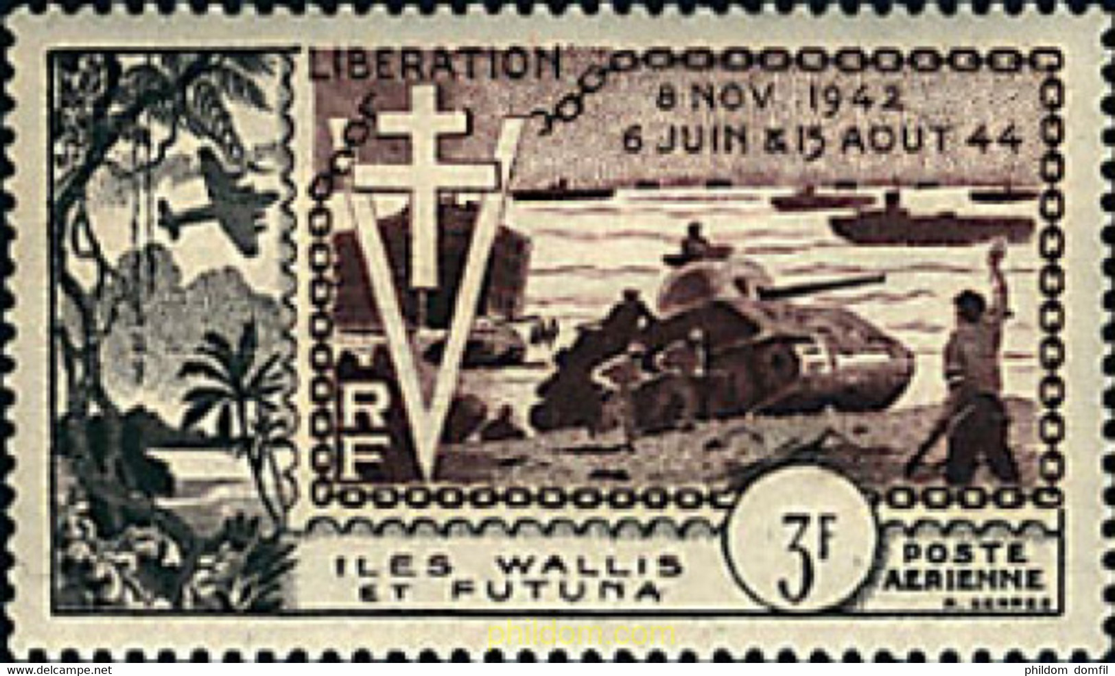 88709 MNH WALLIS Y FUTUNA 1954 10 ANIVERSARIO DE LA LIBERACION - Used Stamps