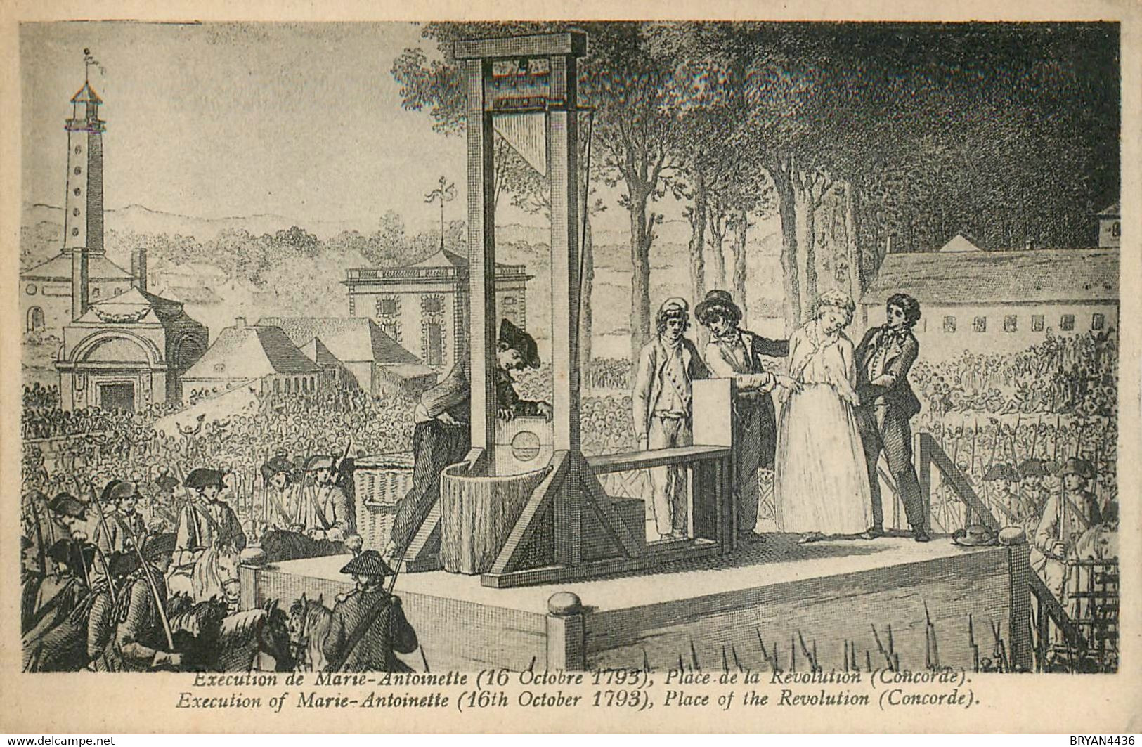 HISTOIRE - EXECUTION De MARIE-ANTOINETTE  - PLACE De La REVOLUTION (CONCORDE) - 1793 - CARTE - TRES BON ETAT - Histoire