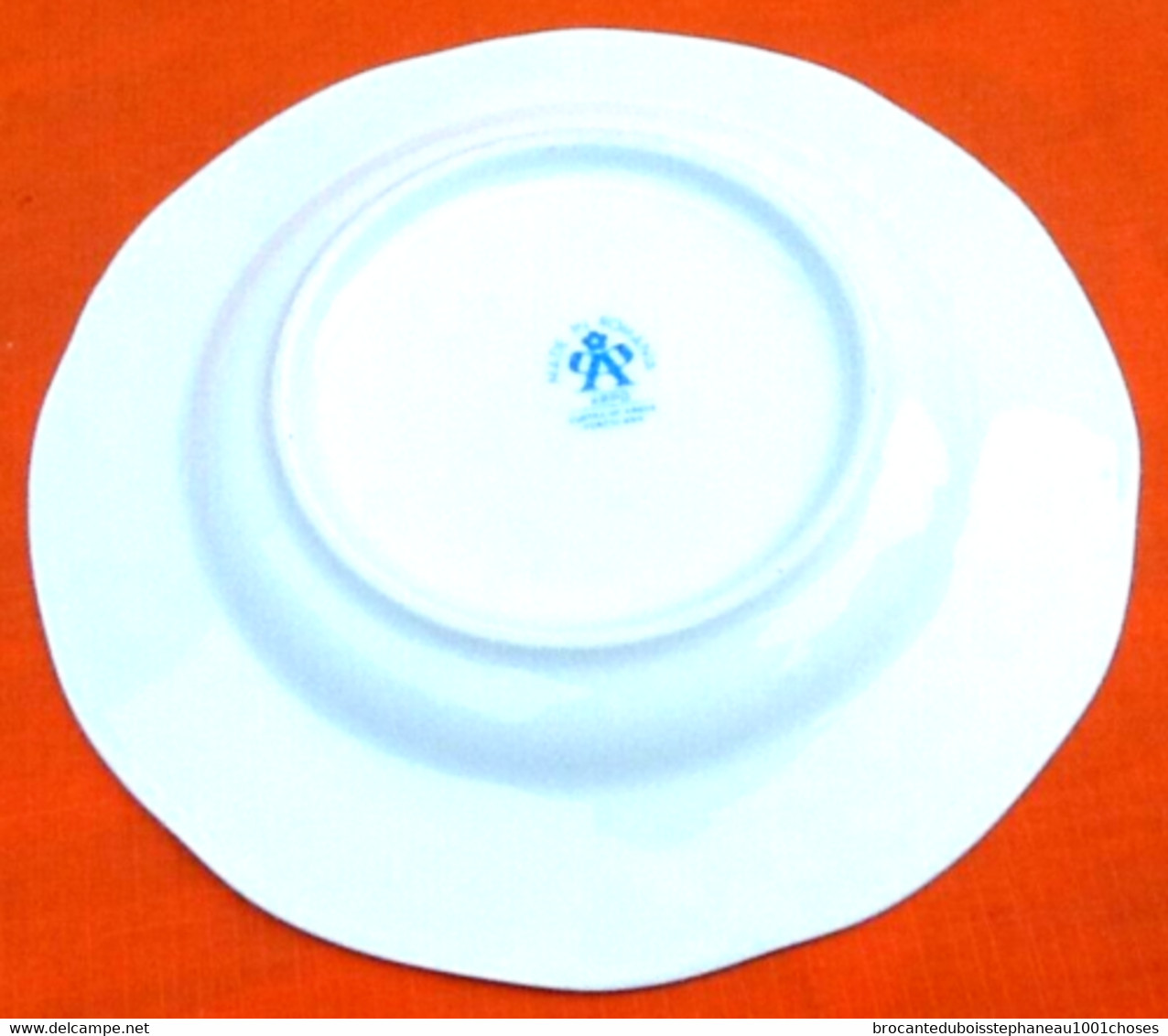 6 Assiettes à Fromage / Dessert Porcelaine Blanche Décor Floral Arpo Diamètre : 195mm - Altri & Non Classificati
