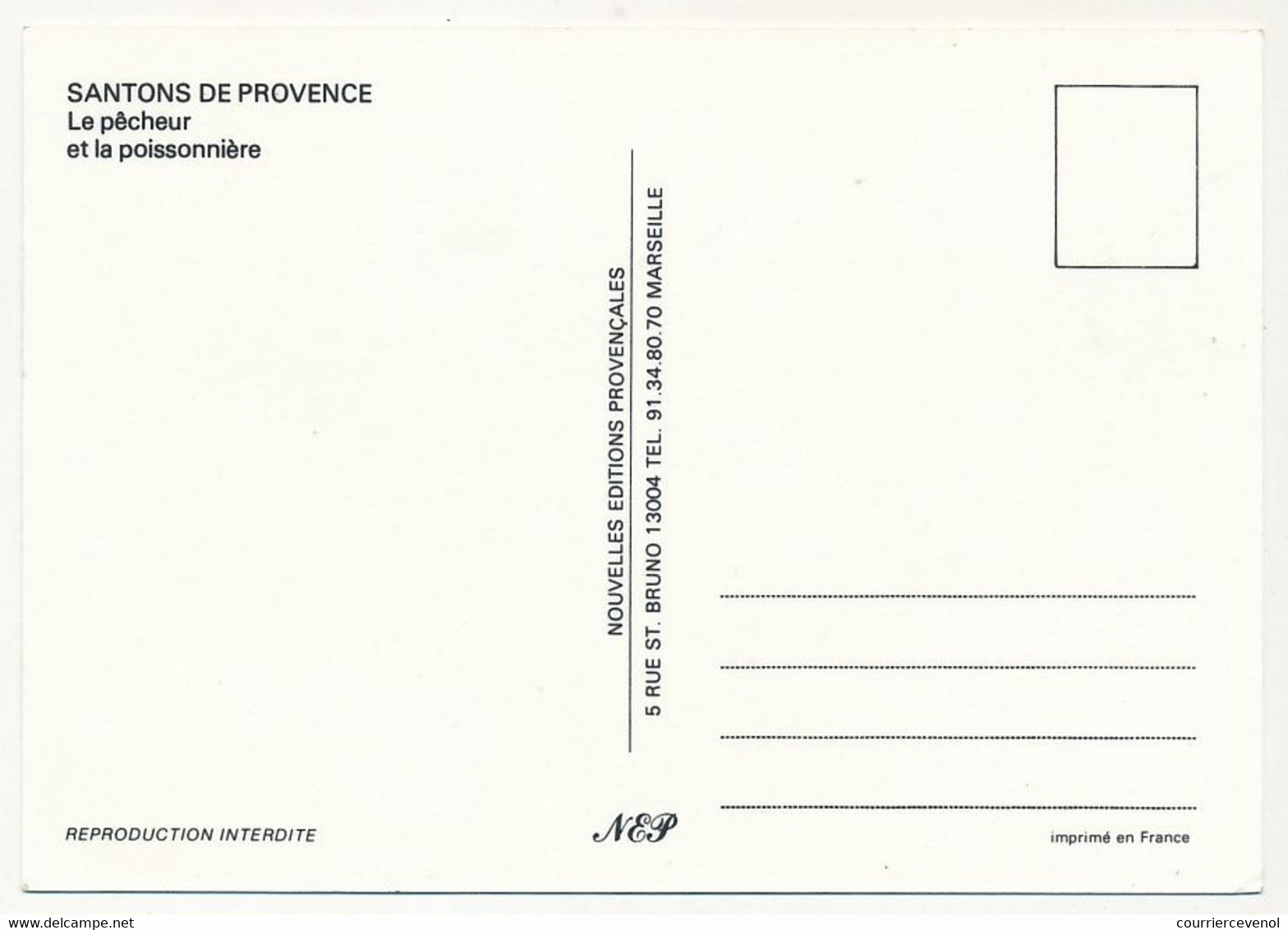 12 Cartes "Santons de Provence" - Fantaisies philatéliques, "pseudo-Cartes Maximum" CUERS 1987