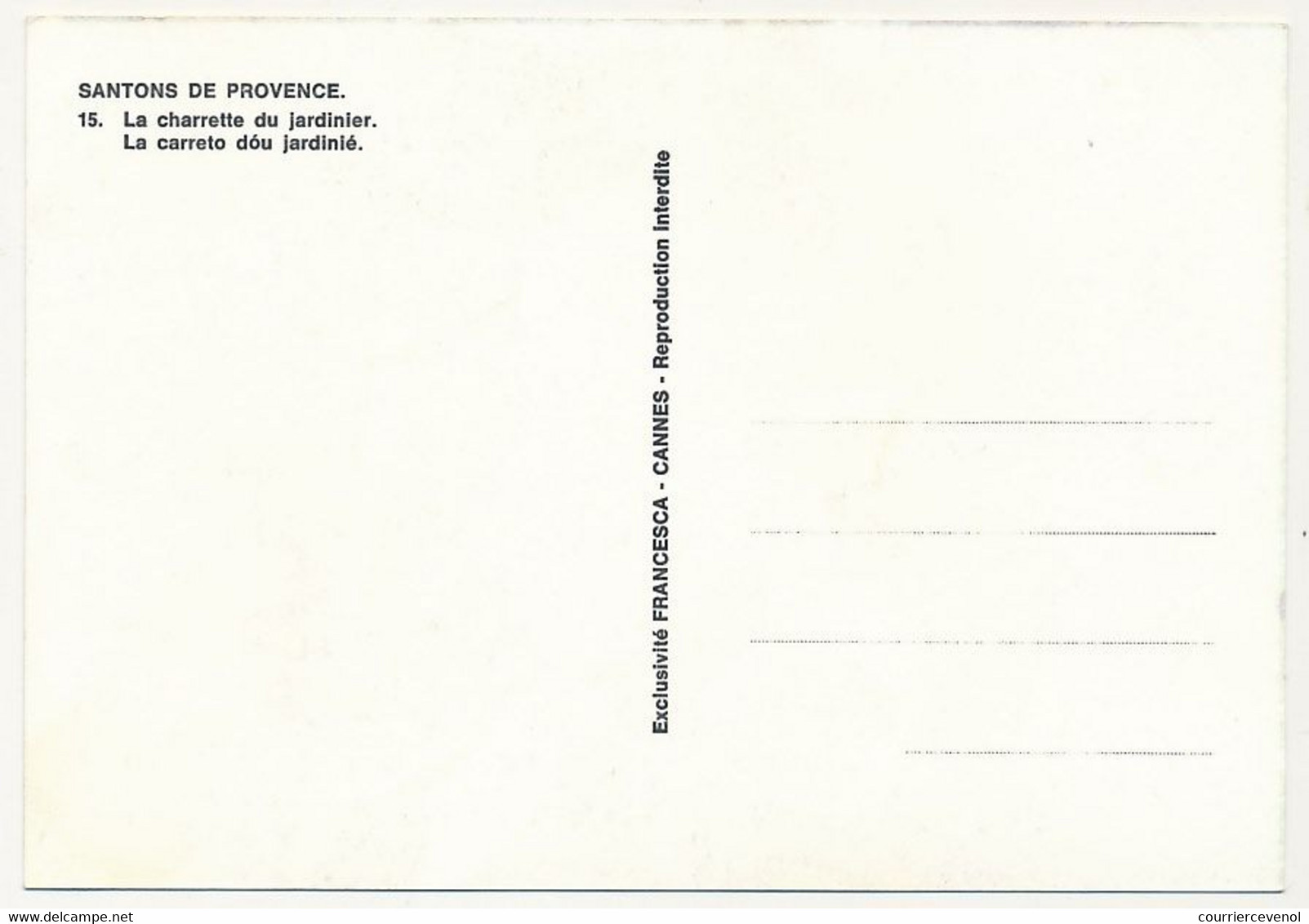 12 Cartes "Santons de Provence" - Fantaisies philatéliques, "pseudo-Cartes Maximum" CUERS 1987