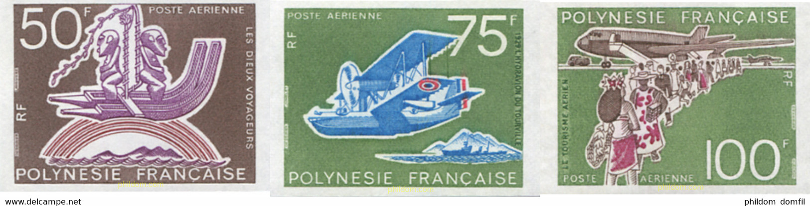 19904 MNH POLINESIA FRANCESA 1974 50 AÑOS DE AVIACION EN TAITI - Oblitérés