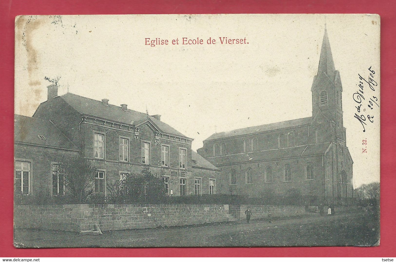 Vierset - L'Eglise Et L'Ecole - 190? ( Voir Verso ) - Modave