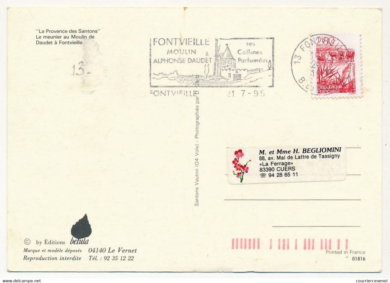 10 Cartes Modernes "La Provence Des Santons" - Poissonnière, Bergère, Fromagère... Etc - OMECs Et Obl. Concordantes 1995 - Provence-Alpes-Côte D'Azur