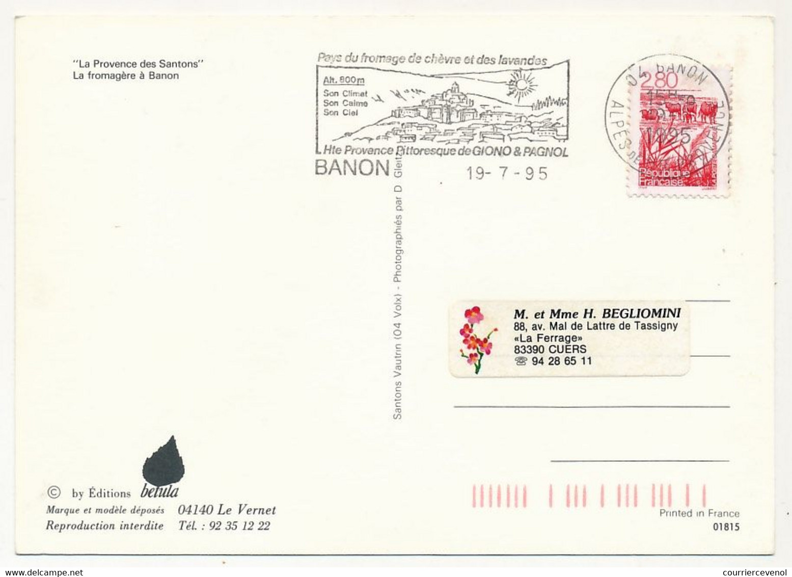 10 Cartes Modernes "La Provence des Santons" - Poissonnière, Bergère, Fromagère... etc - OMECs et Obl. concordantes 1995