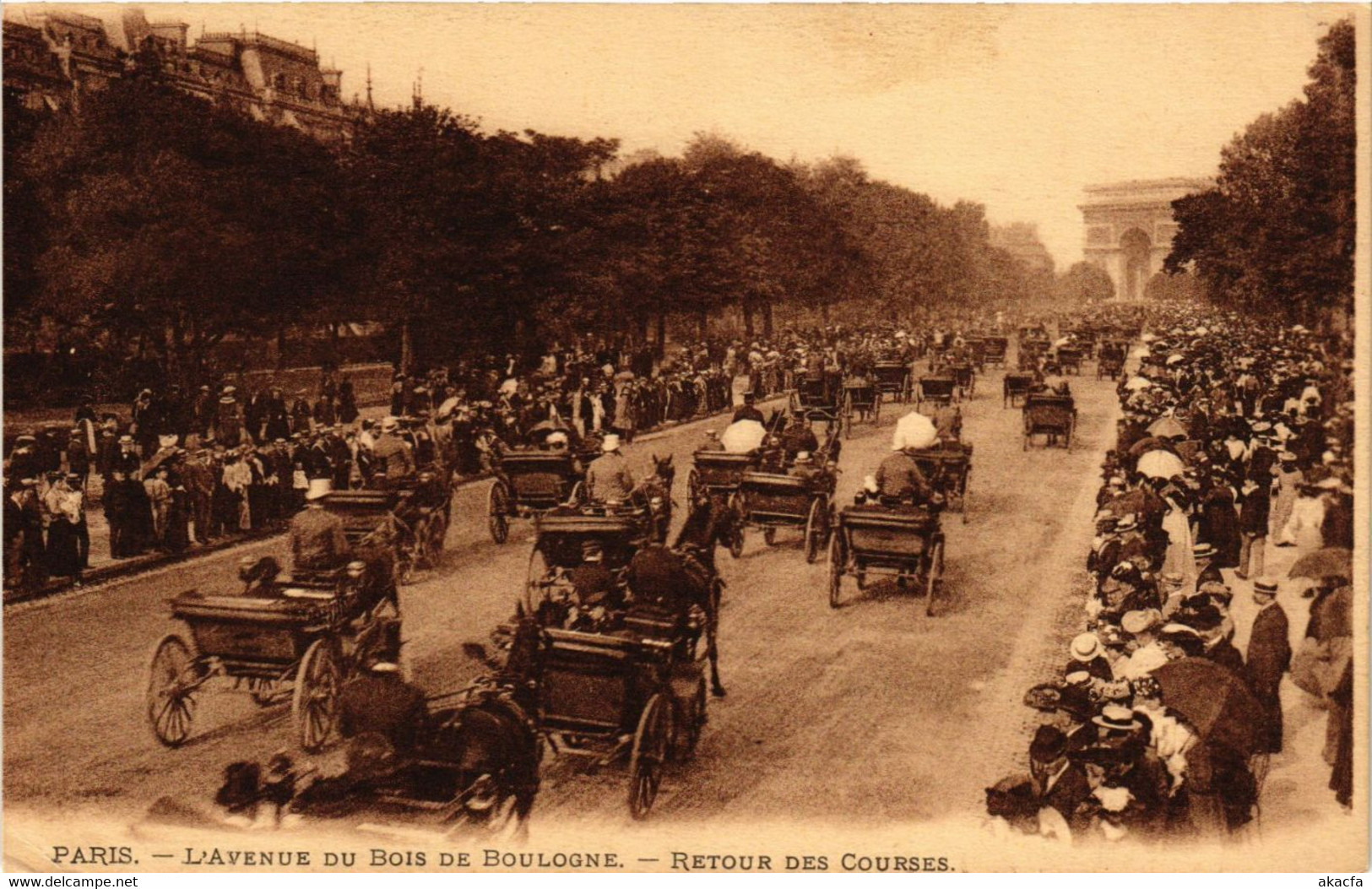 CPA PARIS 16e-Avenue Du Bois De Boulogne-Retour Des Courses (325071) - Arrondissement: 16