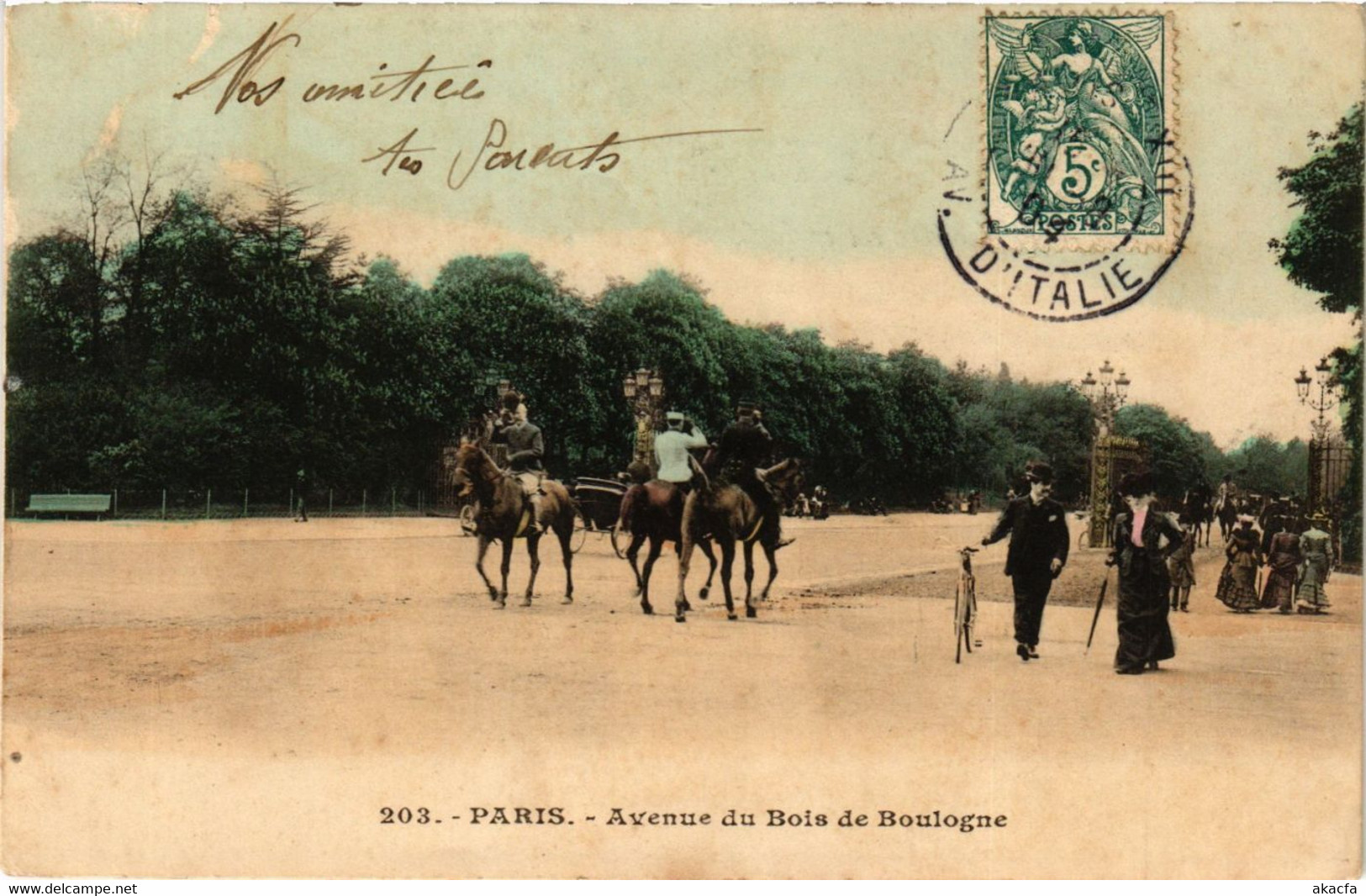 CPA Paris 16e Paris-Avenue Du Bois De Boulogne (313164) - Arrondissement: 16