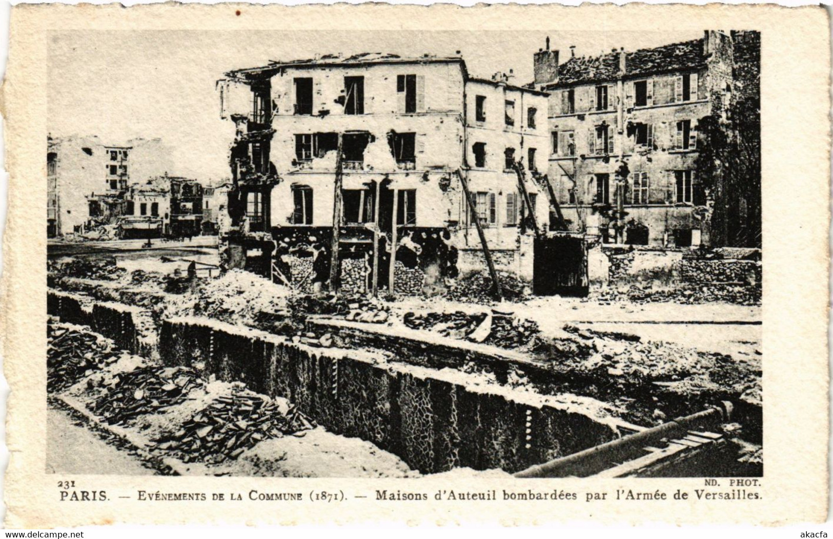 CPA Paris 16e Paris-Maison D'Auteuil Bombardées Par L'Armée (313157) - Arrondissement: 16