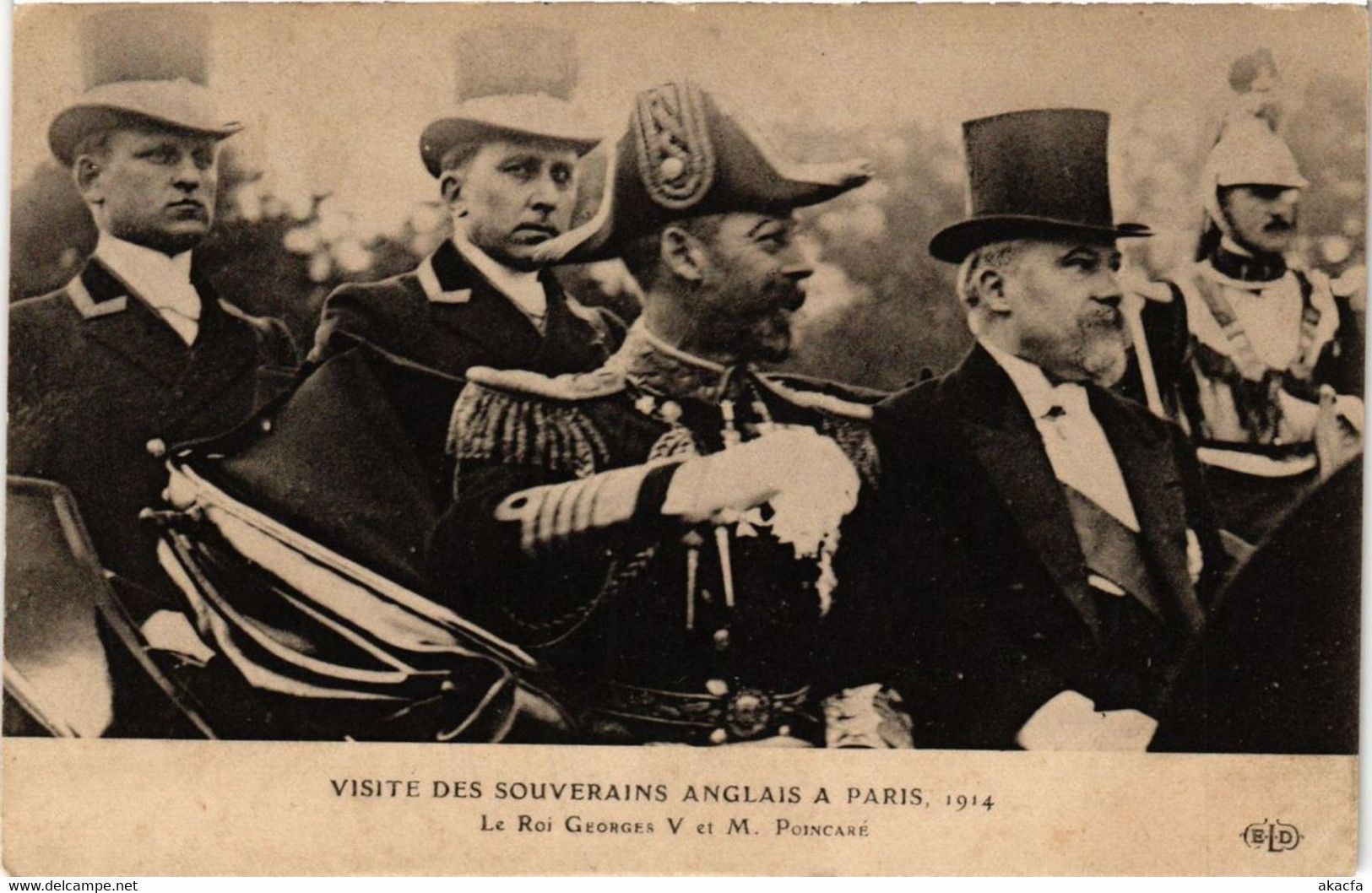 CPA PARIS Visite Des Souverains Anglais 1914 Georges V Et Poincaré (305504) - Réceptions