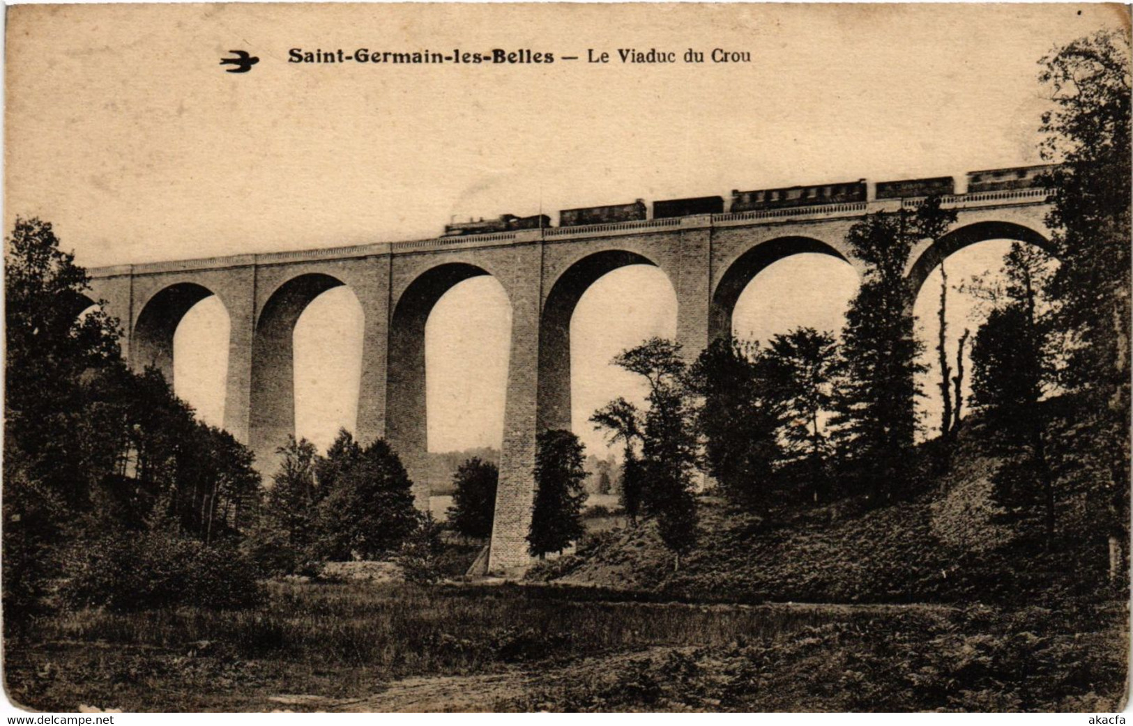 CPA St-GERMAIN-les-BELLES - Le Viaduc Du Crou (293853) - Saint Germain Les Belles