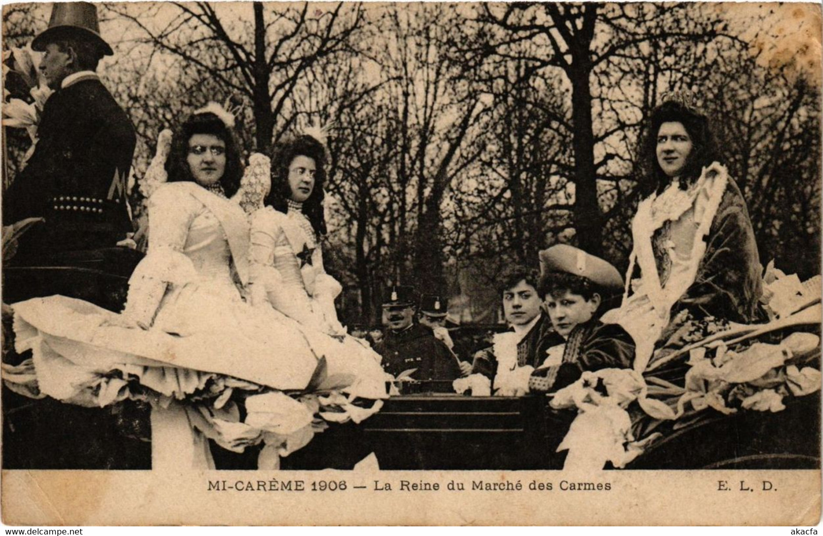CPA PARIS MI-CAREME 1906 La Reine Du Marché Des Carmes (305344) - Karneval - Fasching