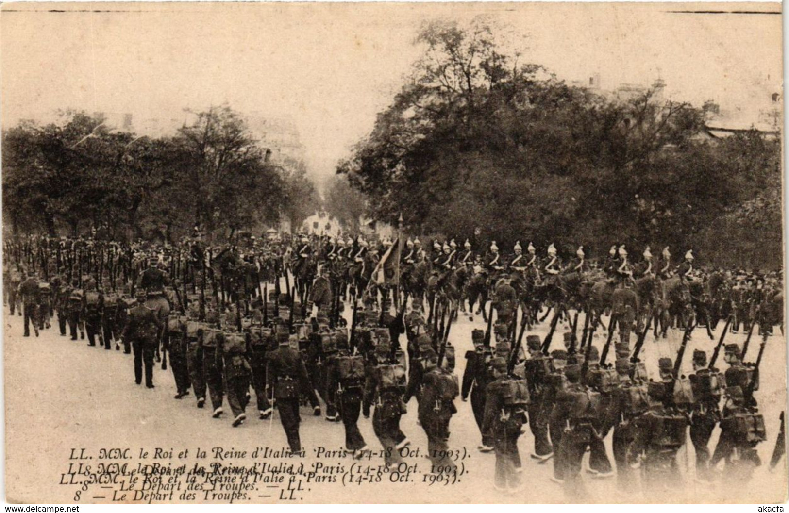 CPA PARIS Le Roi Et La Reine D'Italie Le Départ Des Troupes (305393) - Receptions