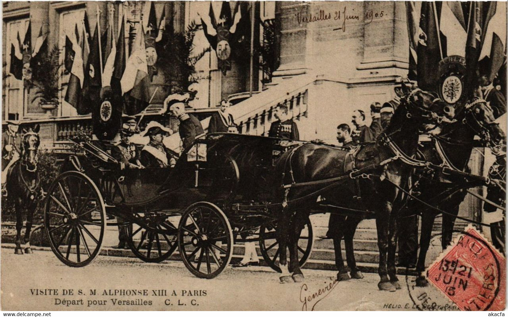 CPA PARIS Alphonse XIII Départ Pour Versailles (305495) - Recepties