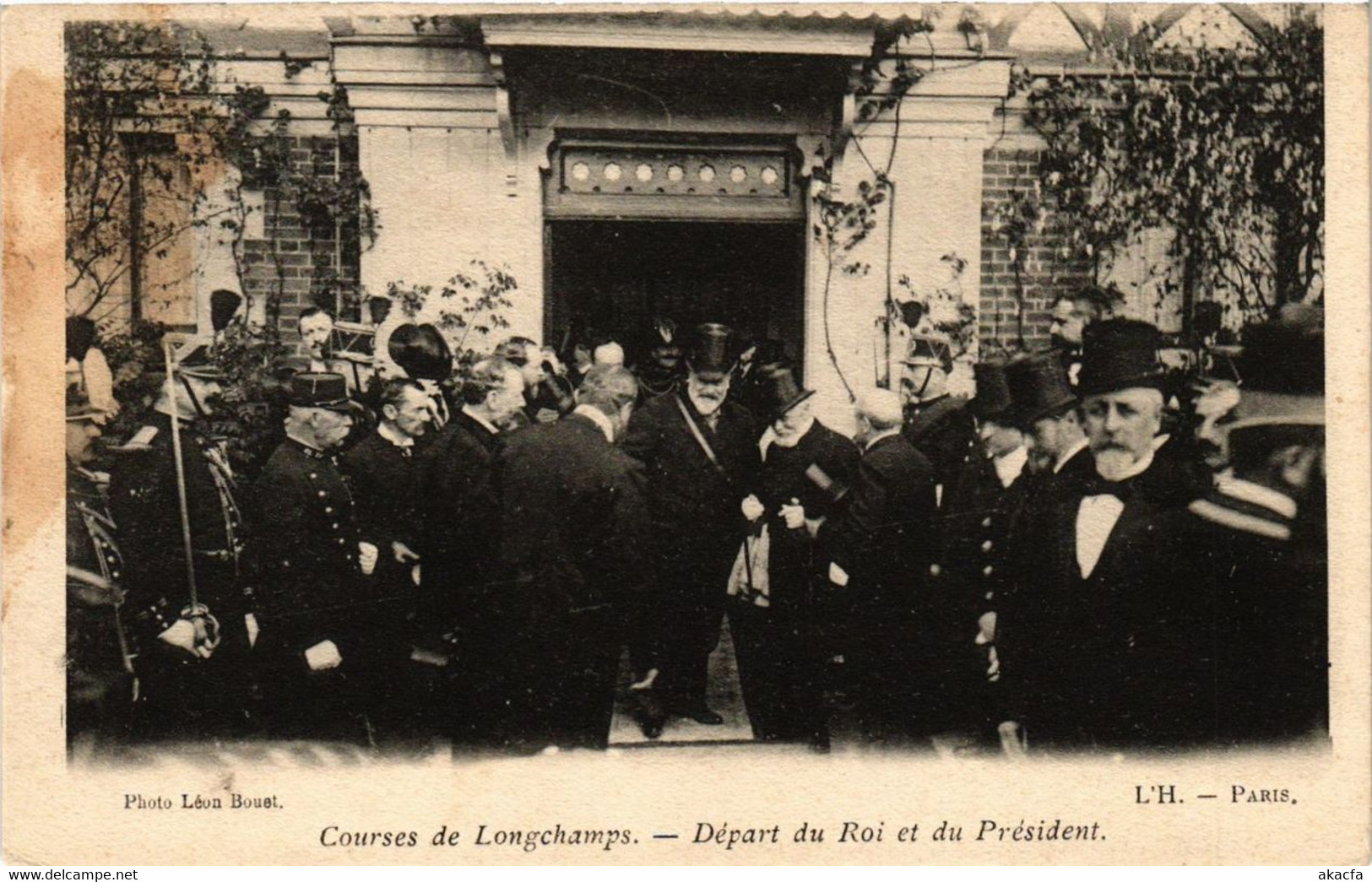 CPA PARIS Courses De Longchamps Départ Du Roi Et Du Président (305505) - Réceptions